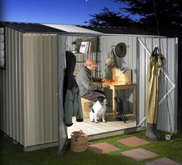 Metal Shed In Use